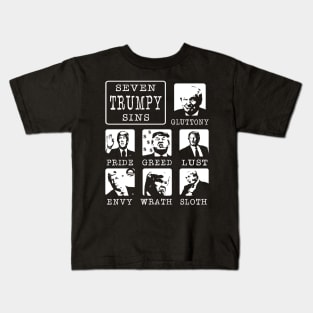 Seven Trumpy Sins Kids T-Shirt